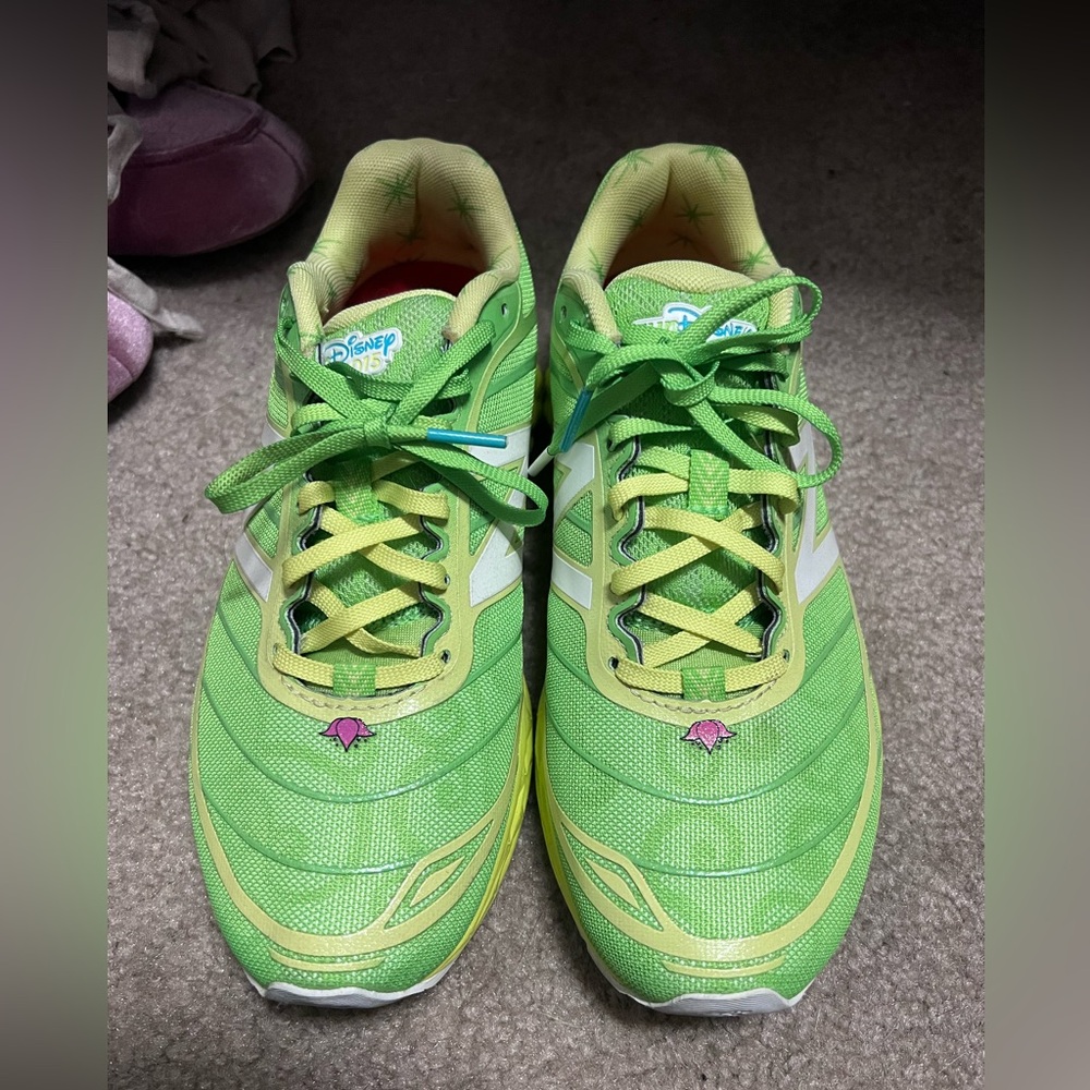 RunDisney 2015 Lime Green Athletic Shoes Tinkerbell